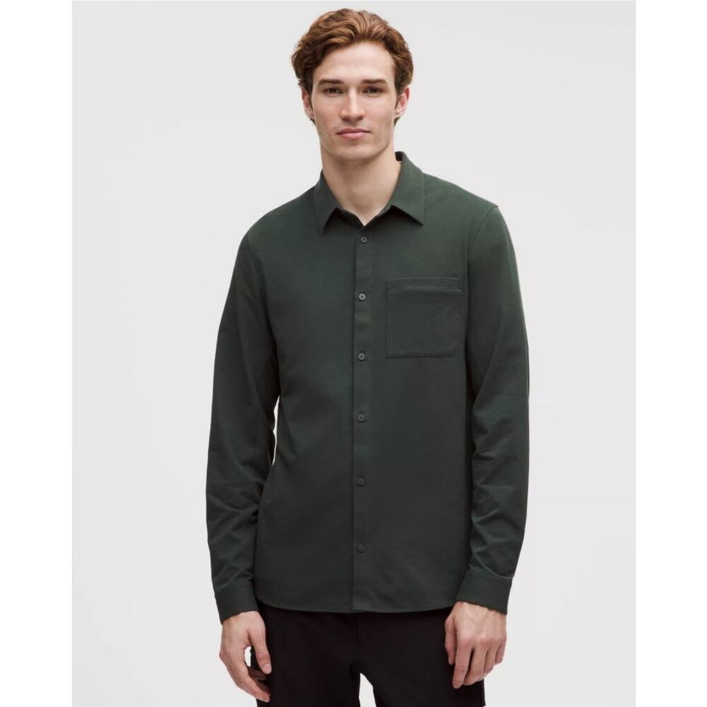 Lululemon Commission Long-Sleeve Shirt Pocket Button Down Oxford Cotton Blend XL